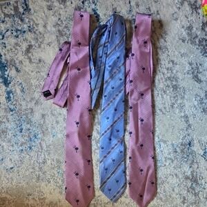 Zianetti 100% Silk Tie Bundle Palmetto Tree Crescent Moon South Carolina